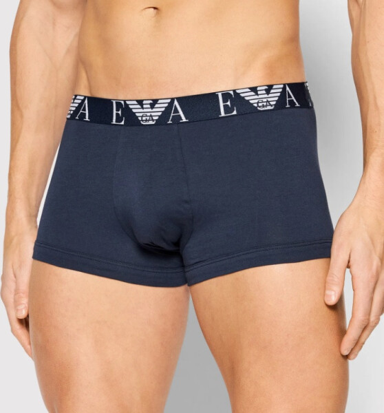 Pánské boxerky 3Pack 111473 2R715 96535 - modrá mix - Emporio Armani M modrá směs