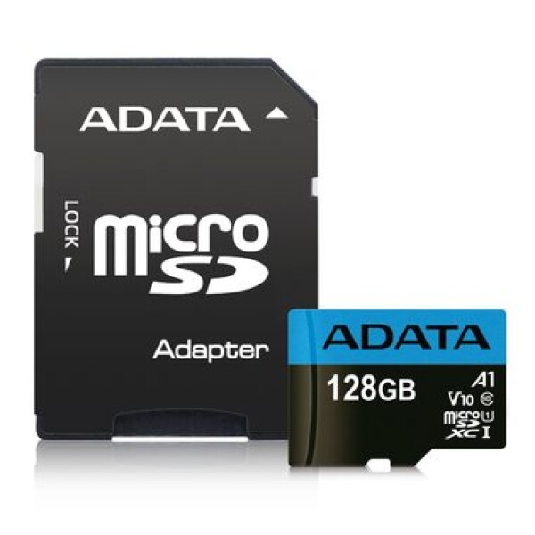 ADATA Micro SDXC karta Premier 128GB + adapter / UHS-I / CLASS10 / R: 85MBs / W: 25MBs (AUSDX128GUICL10A1-RA1)