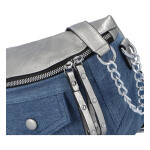 Retro jeansová ledvinka Roy4l, stříbrná