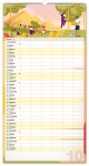 Nástěnný kalendář 2026 NOTIQUE - Rodinný plánovací XXL, 33 x 64 cm