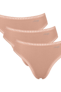 SLOGGI GO CRUSH KALHOTKY S VYSOKOU NOHAVIČKOU 3PACK BEIGE béžová XS