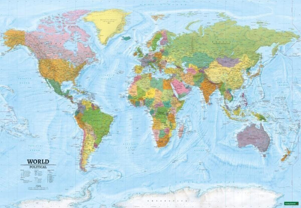 Mapa světa XXL 1:15 000 000 / nástěnná mapa (politická, anglicky)