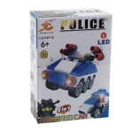 Stavebnice Policie s LED světlem - Armored Car
