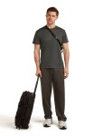 Pánské merino triko s krátkým rukávem ICEBREAKER Mens Core SS Tee Single Line Camp, Obsidian velikost: XL