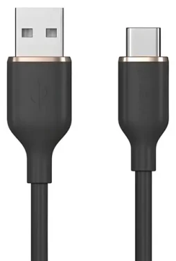 Devia Jelly Series datový kabel USB-A - USB-C černá / Datový kabel / silikonový / 1,2 m (6938595386619)