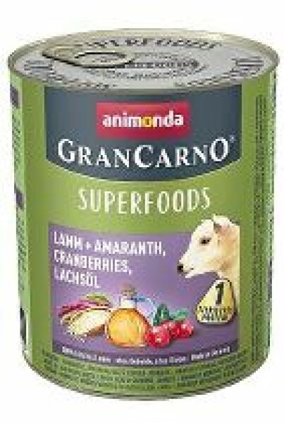 Animonda pes GRANCARNO konz. Superfoods jehněčí 800g