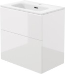 DEANTE - Prizma bílá koupelnová skříňka, s umyvadlem - 60 cm; ST6U6U6U6M
