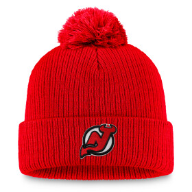 Fanatics Pánská zimní čepice New Jersey Devils NHL A/CAP Beanie Cuff Pom