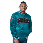 Starter Pánská Oboustranná Bunda San Jose Sharks The CLOSER Reversible Varsity Satin Jacket Velikost: XL