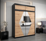 Šatní skříň Abi Bo s nástavcem Barva korpusu: Dub artisan, Rozměry: 250 cm, Dveře: Dub artisan