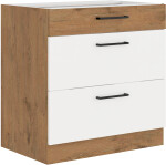 Spodní skříňka Vigo 80 D 3S BB - Premium Box Barva korpusu: Dub Lancelot, Barva dvířek: Dark wood