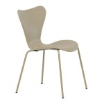 Židle jídelní, cappucino plast, čtyřnohá kovová podnož