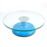 Cake star Otočný stojan skleněný modrý 30cm