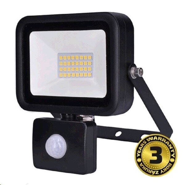LED reflektor s čidlem pohybu 30W / 5000K černý WM-30WS-L