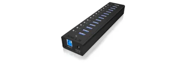 IcyBox IB-AC6113 USB Hub černá / 13x USB 3.0 / s USB nabíjením (IB-AC6113)