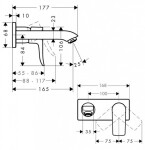 HANSGROHE - Metris New Umyvadlová baterie pod omítku, chrom 31085000