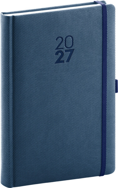 NOTIQUE Diář 2027: Diamante - modrý, denní, 15 x 21 cm
