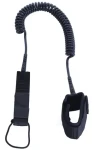 ENERO Pojistné lanko na paddleboard černé / Lanko / Spirálové / Suchý zip / 275 cm (1033228)