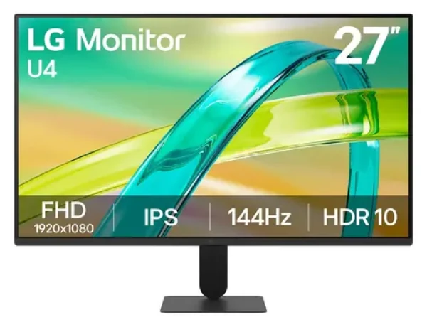 27" LG 27U411B-B černá / Monitor / IPS / FHD / 144Hz / 1ms / HDMI+D-Sub (27U411B-B.AEU)