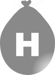 Balónek písmeno H stříbrné balonky.cz Balónek písmeno H stříbrné balonky.cz