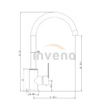 INVENA - Dřezová baterie IRON, nerez/ černá BZ-53-L04-L