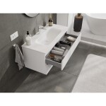 MEXEN/S - Orio koupelnová skříňka 100 cm s umyvadlem Vela, 2 zásuvky, bílá mat 91A10-10047-2-BFF01-W23M01