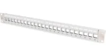 DIGITUS Modular 24 portů šedá / Patch panel / 1U / Cat5e/Cat6/Cat6a / transparentní popisky (DN-91410-LF)