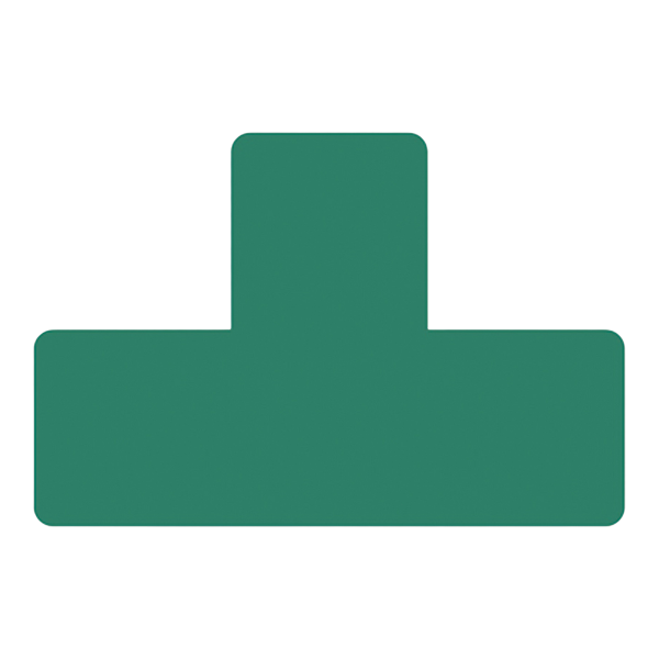 Djois podlahové samolepicí značení - tvar T, 15 x 5 cm, zelené, 10 ks