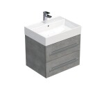 Koupelnová skříňka s umyvadlem SAT Cube Way 60x53x46 cm beton mat CUBE46602BESAT CUBE46602BESAT