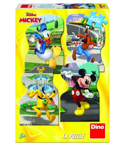 Puzzle Mickey ve městě 4x54 dílků