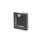 Digitus Switch Ind. černá / Switch / Průmyslový / 8x Gigabit / Unmanaged / DIN lišta (DN-651127)