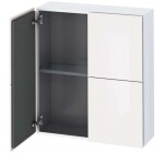 DURAVIT - L-Cube Skříňka 80x70x24 cm, 2 dvířka, lesklá bílá LC116702222