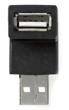Nedis Adaptér USB-A(M) - USB-A(F) černá / Adaptér / USB 2.0 / 480 Mbps / poniklovaný (CCGB60930BK)
