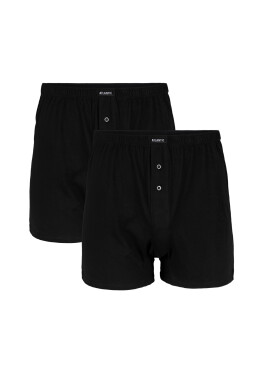 Pánské klasické boxerky ATLANTIC knoflíčky 2PACK černé