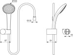 IDEAL STANDARD - Idealrain Sprchová souprava, 1 proud, chrom B9451AA
