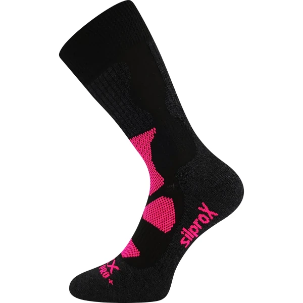 VOXX Ponožky thermo sportovní ETREX černé - růžové 35-38 118227