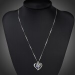 Náhrdelník Swarovski Elements True Love modrý - srdíčko, Světle modrá 42 cm + 5 cm (prodloužení)