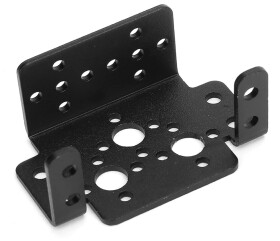 Hliníkový držák servomotoru M – multifunkční, černý, 25x37mm (pro MG995/MG996)