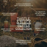 SCOTTISH FINE SOAPS Sada pánské kosmetiky Thistle & Black Pepper – set 4 ks, oranžová barva, plast