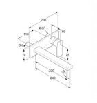 KLUDI - Renon Umyvadlová baterie pod omítku, 2-otvorová instalace, kartáčované zlato 42245N075