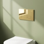 REA/S - Podomítkový WC systém K011A-Q + tlačítka I Brush Gold KPL-E9560