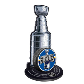 Mustang Puk St. Louis Blues NHL Stanley Cup Champions Puck Stand
