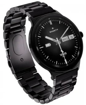 Garett Quantum černá ocel / Chytré hodinky / 1.43" AMOLED / BT hovory / krokoměr a měření tepu / IP68 (QUANTUM_BLK_STL)