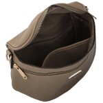 Trendy dámská koženková ledvinko-kabelka Senta, tmavě béžová