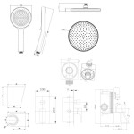 Kielle - Vega Sprchový set s baterií pod omítku, pro 2 spotřebiče, s příslušenstvím EcoSpare a tělesem, chrom 20618SP90