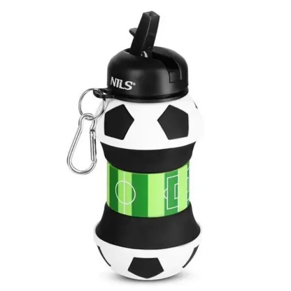 NILS Camp NC4104 550ml fotbal / Skládací silikonová láhev (5908261683039)