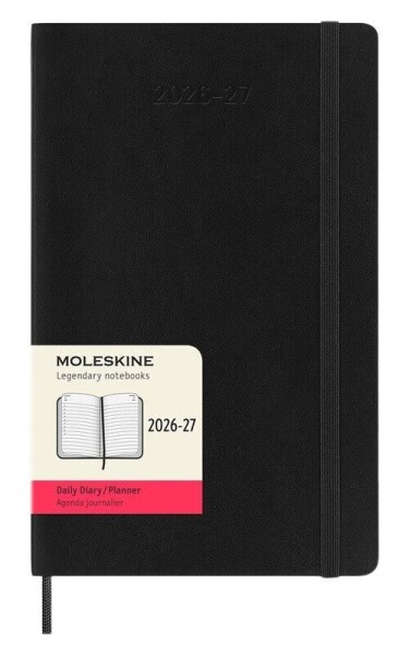 18měsíční diář Moleskine 2026-27 - měkké desky, L, denní, černý