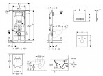 GEBERIT - Duofix Set předstěnové instalace, klozetu a sedátka Villeroy & Boch, tlačítka Sigma50, DirectFlush, SoftClose, CeramicPlus, alpská bílá 111.355.00.5 NB8