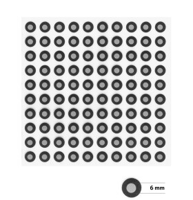 Markery pro 3D skenování, 6 mm, 500 ks