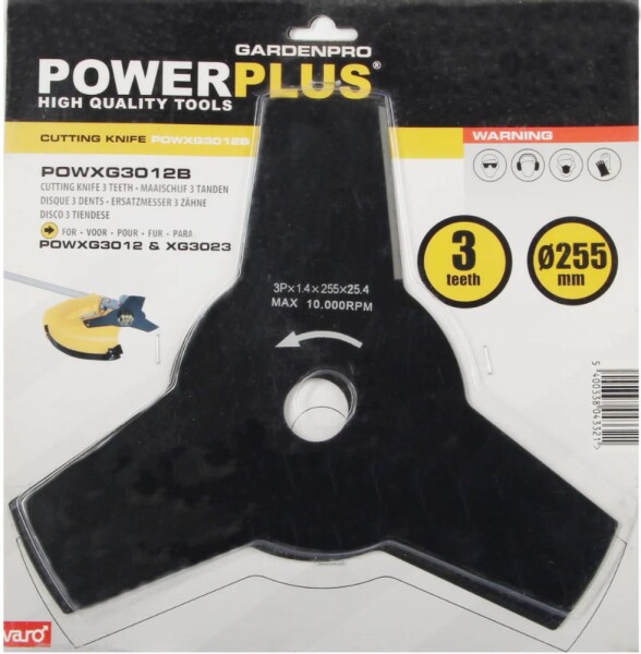 Žací nůž pro křovinořezy Powerplus 255mm POWXG3012B